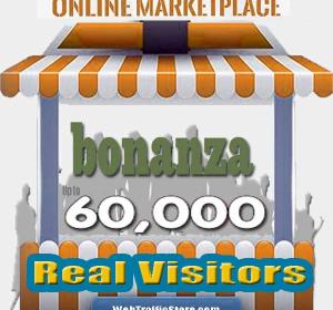 Real Visitors to BONANZA Store Listings | Ranking Service
